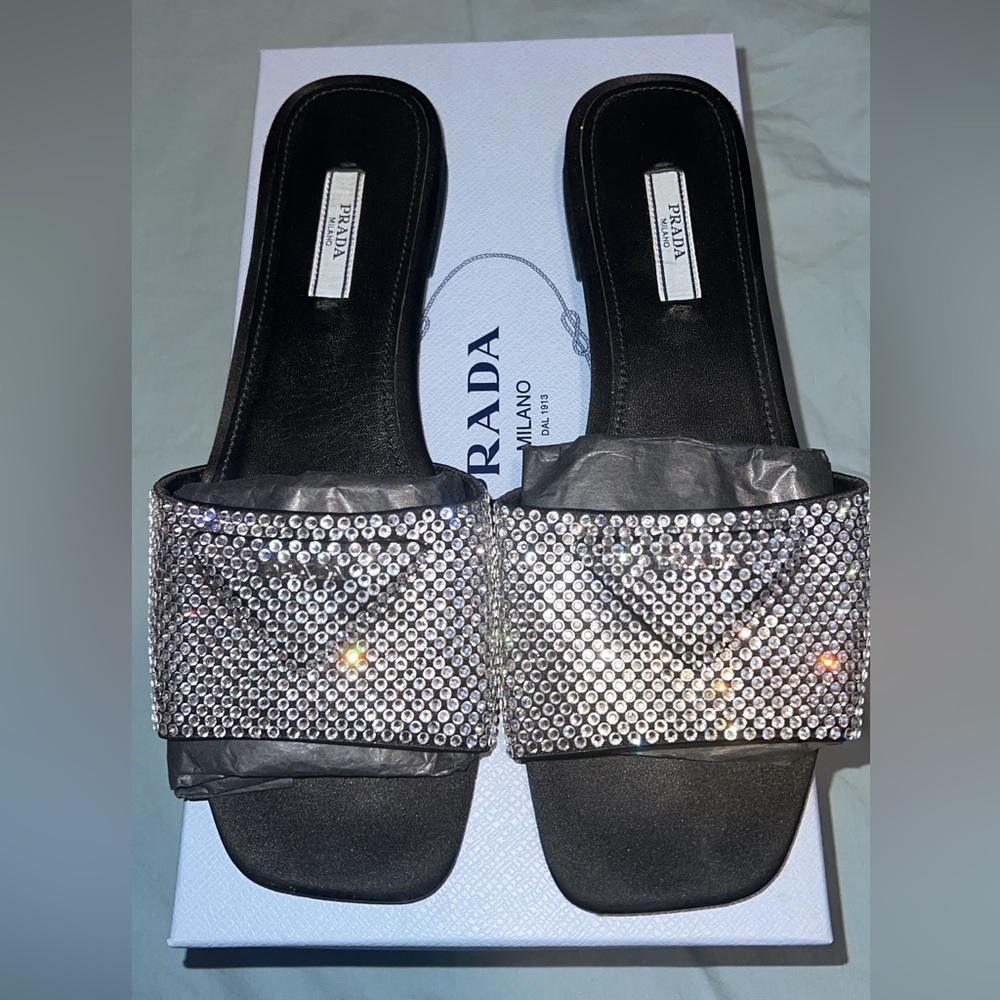 Prada Crystal Slides